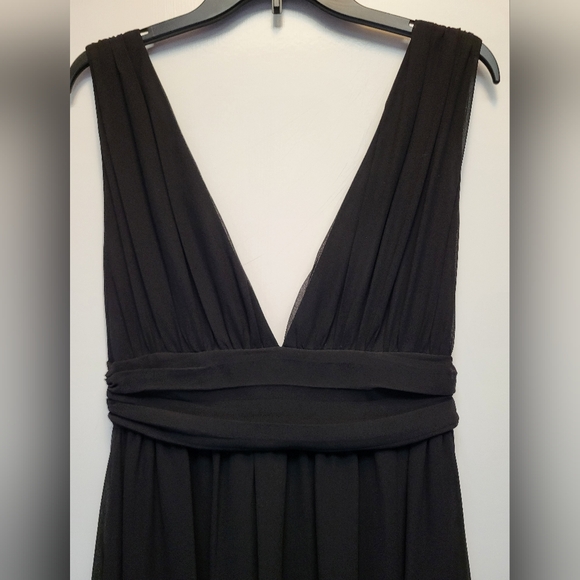 Lulu's Black Heavenly Hues V-neck Backless Maxi Dress - Size M - Picture 8 of 10